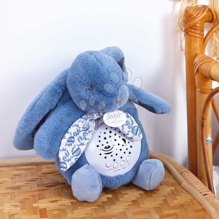 Plush rabbits - Plyšový zajačik Musical Night Light Star Projector Blue Doudou et Compagnie - 2