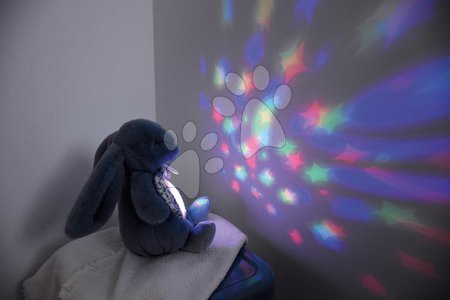 Plush rabbits - Plyšový zajačik Musical Night Light Star Projector Blue Doudou et Compagnie - 3