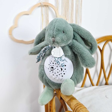 Plush rabbits - Plyšový zajačik Musical Night Light Star Projector Green Doudou et Compagnie - 2