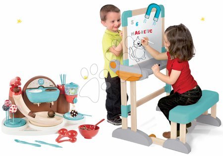 Juguetes para niñas - Set drevená lavica Modulo Space skladacia magnetická Smoby