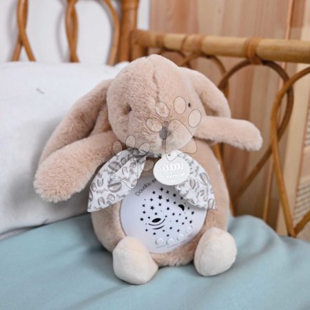 Plush rabbits - Plyšový zajačik Musical Night Light Star Projector Sand Beige Doudou et Compagnie - 2