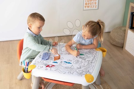 Igračke za djecu od 2 do 3 godine - Set kreatívny stôl a pracovný stôl Kid Creative Table Smoby_1