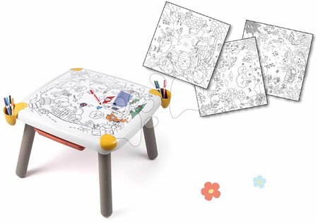 Školske klupe - Set kreatívny stôl s veľkoformátovými obrázkami Kid Creative Table Smoby