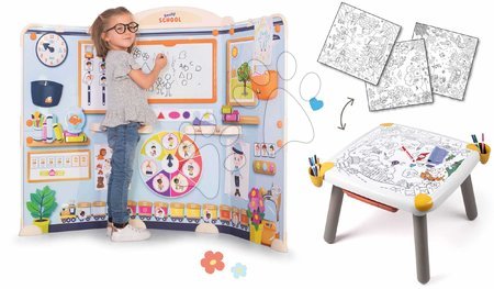 Igračke za djecu od 2 do 3 godine - Set kreatívny stôl a škola pre škôlkárov Kid Creative Table Smoby