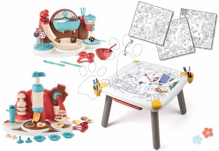 Igračke za djecu od 2 do 3 godine - Set kreatívny stôl a hravé kuchárky Kid Creative Table Smoby