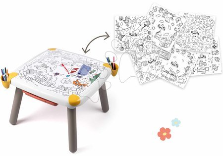 Creative and educational toys - Creative table set with Peppa Pig images Kid Creative Table Smoby