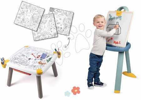 Creative and educational toys - Set kreatívny stôl a školská tabuľa Kid Creative Table Smoby