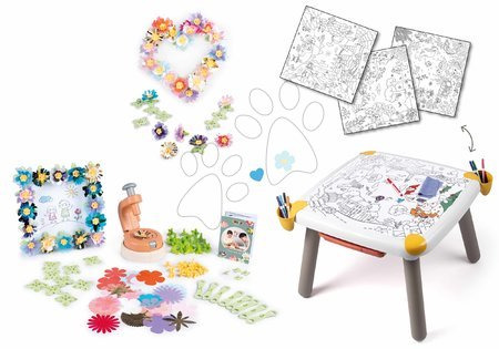 Igračke za djecu od 2 do 3 godine - Set kreatívny stôl a ozdobné kvetinárstvo Kid Creative Table Smoby