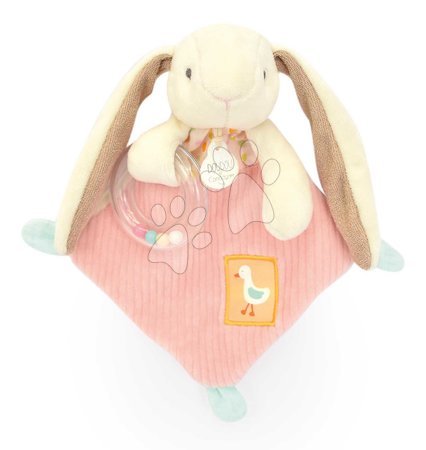 Baby and toddler toys | Page 2 - Stuffed bunny for cuddling with a rattle Lapin Ciboulette Doudou et Compagnie