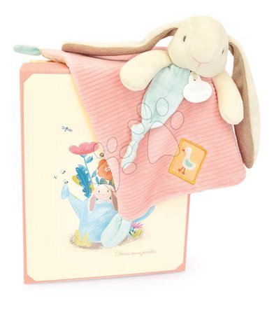 Baby and toddler toys | Page 2 - Plush bunny for cuddling Lapin Ciboulette Flat Comforter Doudou et Compagnie_1