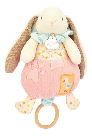 Toys for babies - Plyšový zajačik s melódiou Lapin Ciboulette Music Box Doudou et Compagnie