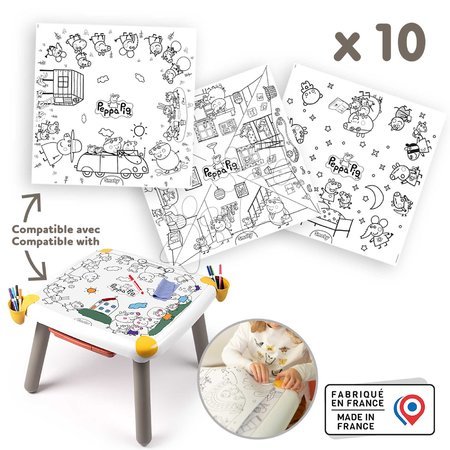 Bănci școlare - Set măsuță creativă cu imagini Peppa Pig Kid Creative Table Smoby - 2