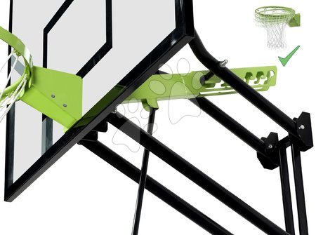 Basketball - EXIT Galaxy wall-mounted basketball backboard with dunk hoop - green/black - 3