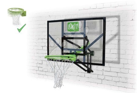 Basketball - EXIT Galaxy wall-mounted basketball backboard with dunk hoop - green/black - 4