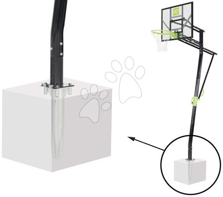 Basketball - EXIT Galaxy basketball backboard for installing on ground - green/black - 3