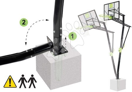 Basketball - EXIT Galaxy basketball backboard for installing on ground - green/black - 5