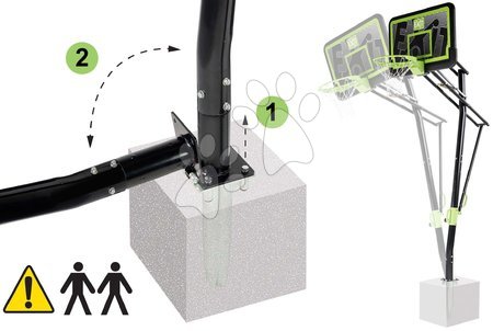 Basketball - EXIT Galaxy basketball backboard for installing on ground with dunk hoop - black edition - 4