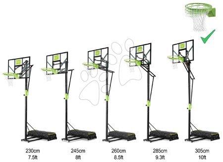 Basketbal - Basketbalová konstrukce s deskou a flexibilním košem Polestar portable basketball Exit Toys - 2