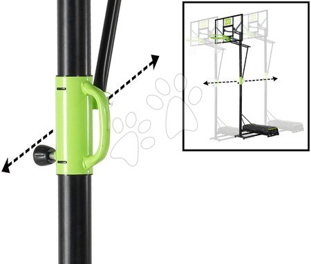 Basketbal - Basketbalová konstrukce s deskou a flexibilním košem Polestar portable basketball Exit Toys - 5