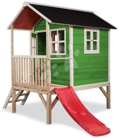 Wooden playhouses - EXIT Loft 300 wooden playhouse - green - 2