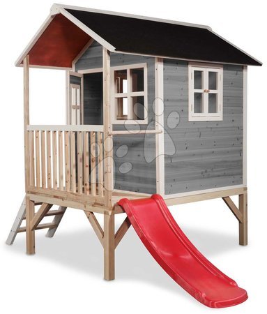 Wooden playhouses - EXIT Loft 300 wooden playhouse - gray - 2