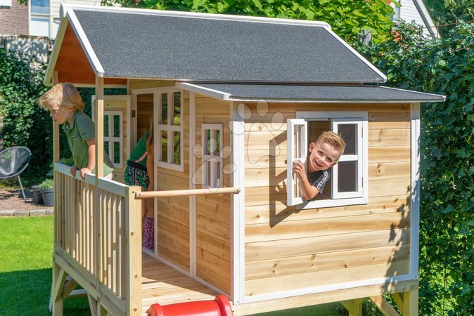 Wooden playhouses - EXIT Loft 350 wooden playhouse - natural - 8