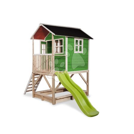 Căsuțe din lemn - Căsuță din cedru pe piloni Loft 500 Green Exit Toys  - 2