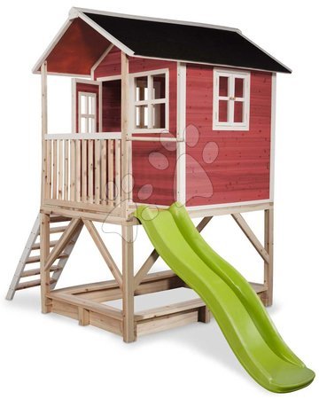 Wooden playhouses - EXIT Loft 500 wooden playhouse - red - 2