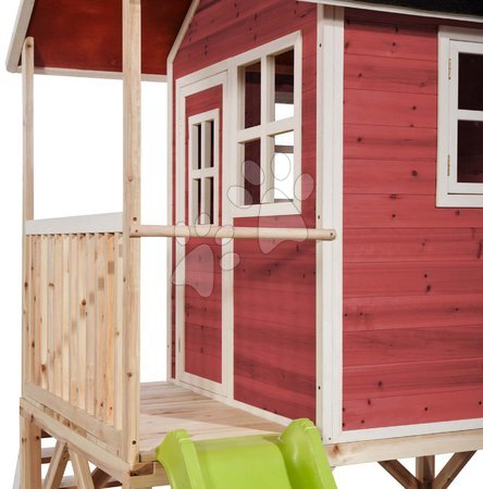 Wooden playhouses - EXIT Loft 500 wooden playhouse - red - 3