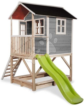 Drewniane domki - Domek cedrowy na filarach Loft 500 Grey Exit Toys - 2