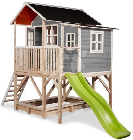 Wooden playhouses - EXIT Loft 550 wooden playhouse - grey - 2