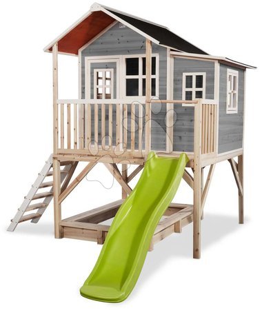 Wooden playhouses - EXIT Loft 550 wooden playhouse - grey - 3