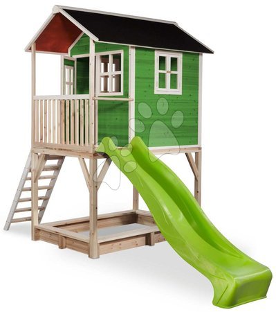 Kerti játszóházak fából - Házikó pilléreken cédrusból Loft 700 Green Exit Toys  - 2