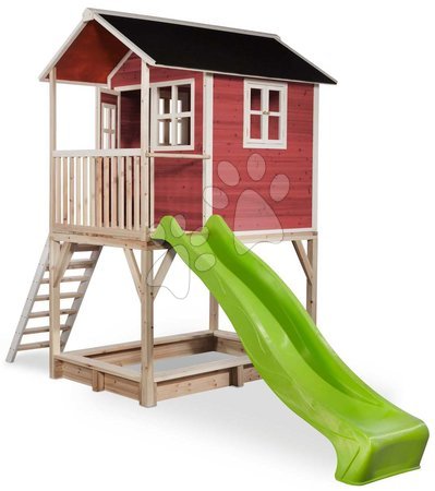 Dřevěné domečky - Domeček cedrový na pilířích Loft 700 Red Exit Toys - 2