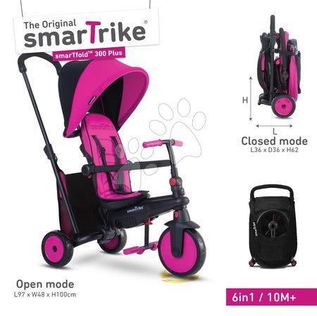 Tříkolky od 10 měsíců - Tříkolka skládací smarTfold 6v1 smarTrike - 18