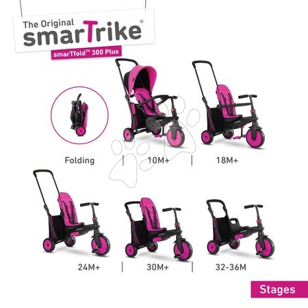 Tricikli za djecu od 10 mjeseci - Tricikl sklopivi smarTfold 6u1 smarTrike 300 Plus TouchSteering - 4