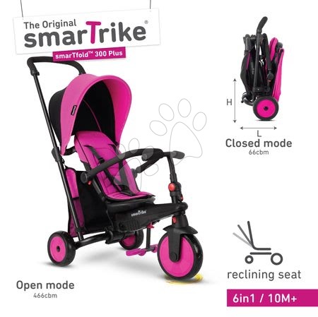 Tricikli za djecu od 10 mjeseci - Tricikl sklopivi smarTfold 6u1 smarTrike 300 Plus TouchSteering - 2