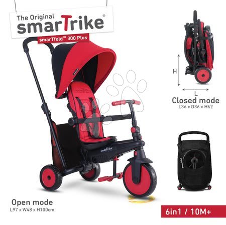 Tříkolky od 10 měsíců - Tříkolka skládací smarTfold 6v1 smarTrike - 18