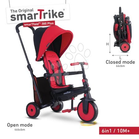 Tříkolky od 10 měsíců - Tříkolka skládací smarTfold 6v1 smarTrike - 19