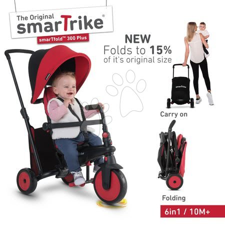 Tříkolky od 10 měsíců - Tříkolka skládací a sklápěcí smarTfold 6v1 smarTrike 300 Plus TouchSteering - 11