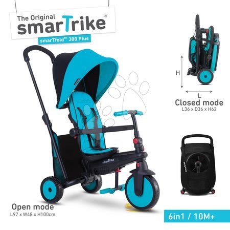 Tříkolky od 10 měsíců - Tříkolka skládací smarTfold 6v1 smarTrike - 18