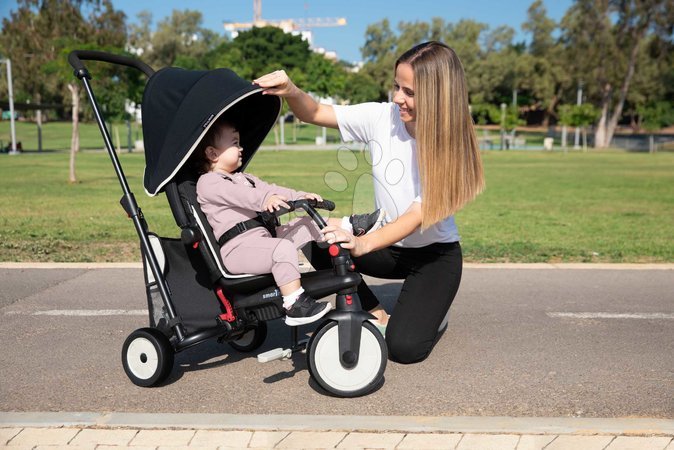 Tricycle à partir de 10 mois - Trotinette pliable et inclinable smarTfold 6 en 1 Noir smarTrike - 13