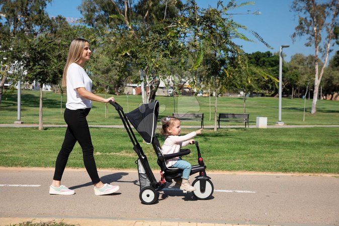 Tricycle à partir de 10 mois - Trotinette pliable et inclinable smarTfold 6 en 1 Noir smarTrike - 15