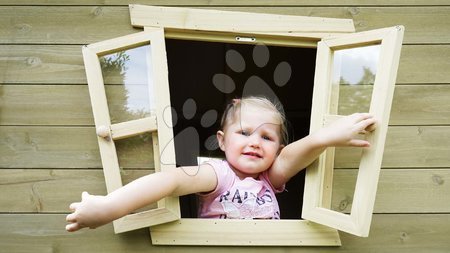 Wooden playhouses - EXIT Crooky 100 wooden playhouse - grey beige - 2