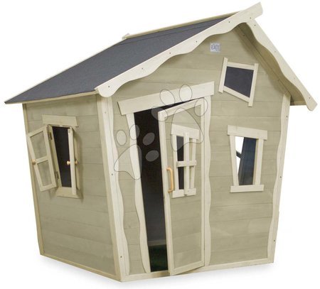 Wooden playhouses - EXIT Crooky 100 wooden playhouse - grey beige - 4