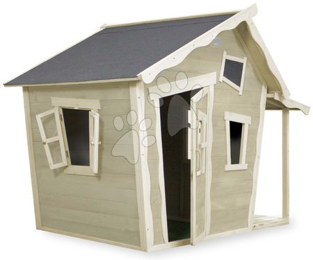 Wooden playhouses - EXIT Crooky 150 wooden playhouse - grey beige - 3