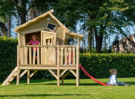 Wooden playhouses - EXIT Crooky 350 wooden playhouse - grey beige - 2