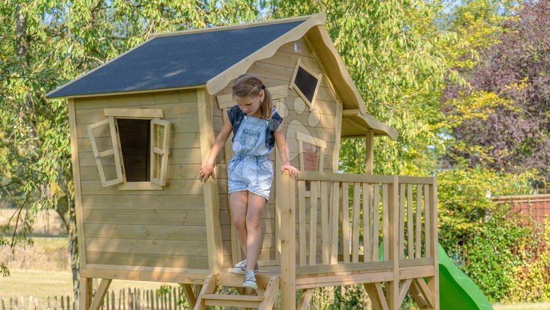 Cabanes en bois - Maison en cèdre sur des piliers Crooky 750 Exit Toys - 6