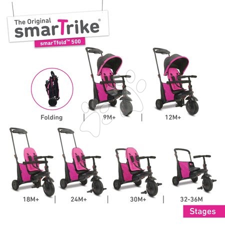 Tříkolky od 10 měsíců - Tříkolka skládací smarTfold 7v1 smarTrike - 1