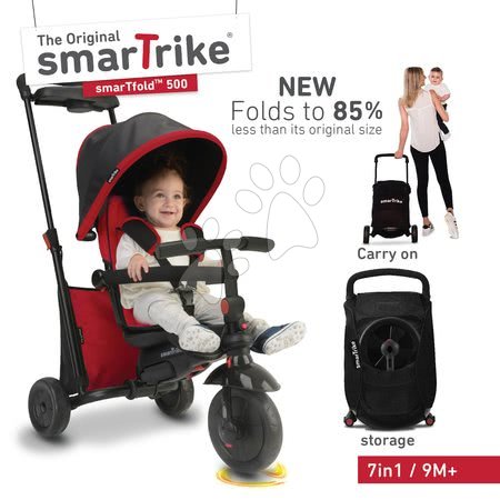 Tříkolky od 10 měsíců - Tříkolka skládací smarTfold 7v1 smarTrike - 8